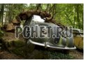 Бревно, лес, камень, сломанный, антиквариат, автомобиль, ржавый Бревно, лес, камень, сломанный, антиквариат, автомобиль, ржавый
