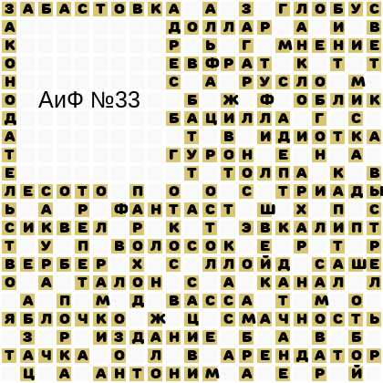 Ответы АиФ 33