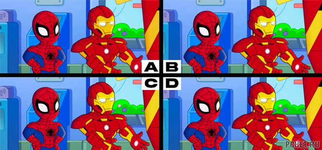 Ответы на Spot the Difference: Spider-Man Edition