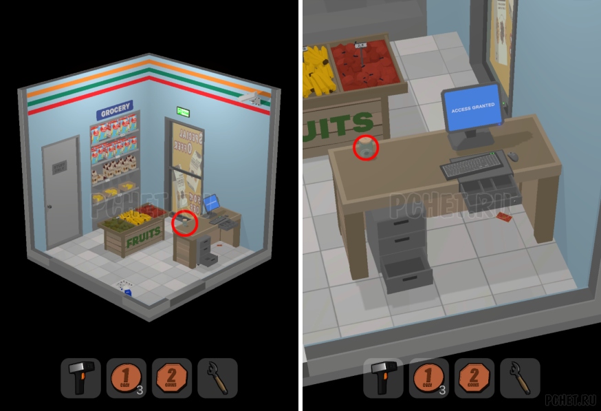 50 Tiny Room Escape шаг 17-23